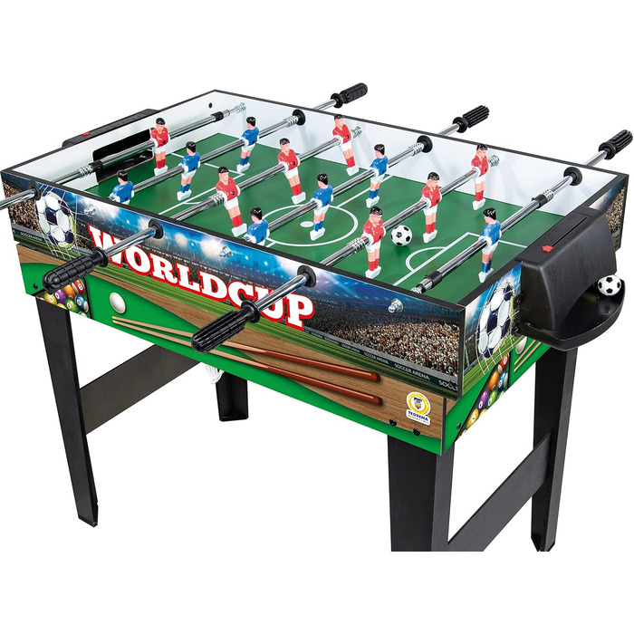 Дерев'яний ігровий стіл 4-в-1 Teorema: футбол, теніс, хокей, більярд. Розміри 96x86x68 см