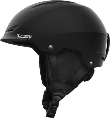 Шолом гірськолижний Findway для чоловіків та жінок, унісекс, з вентиляцією, для катання на лижах/сноуборді, розмір L (59-63 см), колір чорний