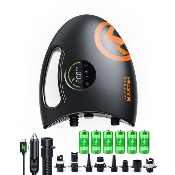 Електричний насос OutdoorMaster Shark 2S для SUP дошок 20PSI з акумулятором 88,8Wh