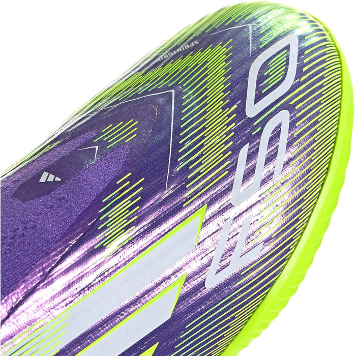 Дитячі футбольні бутси adidas F50 League Laceless для твердого поля, 34 EU, Purple Rush/Cloud White/Lucid Lemon