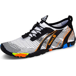 Водні шкарпетки для плавання та дайвінгу WateLves - унісекс, дихаючі, неслизькі, розмір 40 EU, білий/оранжевий