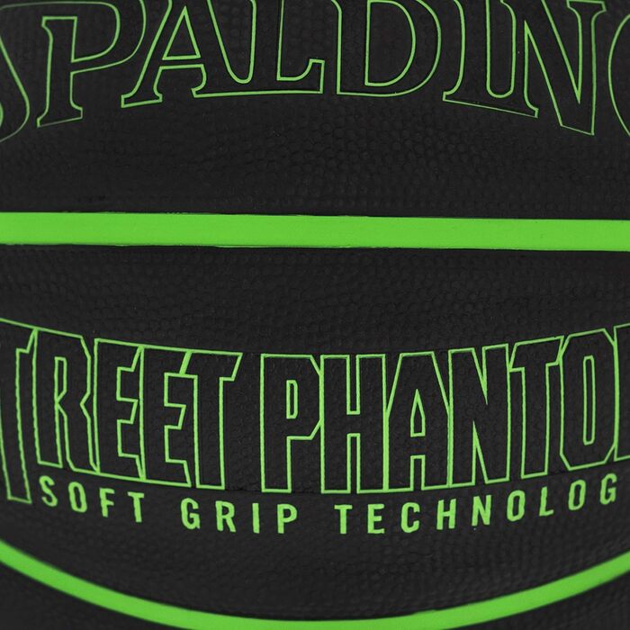 Баскетбольний м'яч Spalding для вулиці, гумовий, стійкий до асфальту та бетону, розміри 74,9 см, 72,4 см, 69,8 см, чорний