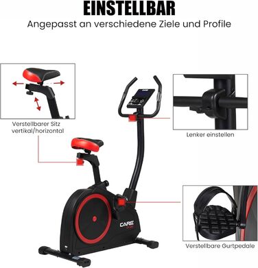 Велотренажер Care Fitness CV-385-24 з 16 рівнями магнітного опору та сумісністю з Kinomap