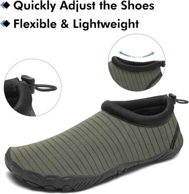 Чоловічі та жіночі аквашузи Mishansha для плавання та відпочинку на воді, чорні (44 EU)