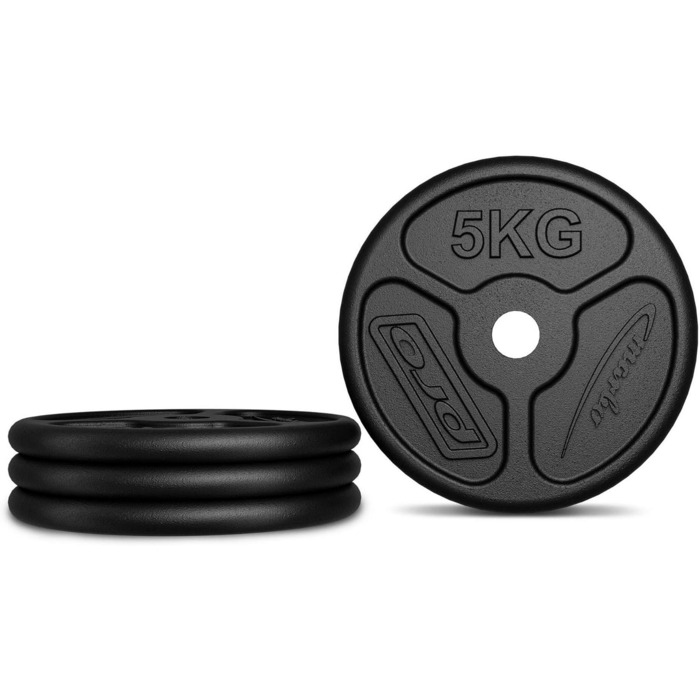 Комплект гантельних дисків Marbo Sport Slim Guss 30/31 мм, 30/50/60 кг, чавунні, виготовлено в ЄС