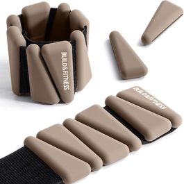 Ваги для зап'ястя та кісточки, регульовані ремінці, 2 шт. по 0,5 кг, для жінок та чоловіків. Ідеально для бігу, ходьби, йоги, пілатесу, аеробіки та силових тренувань. Колір мокко