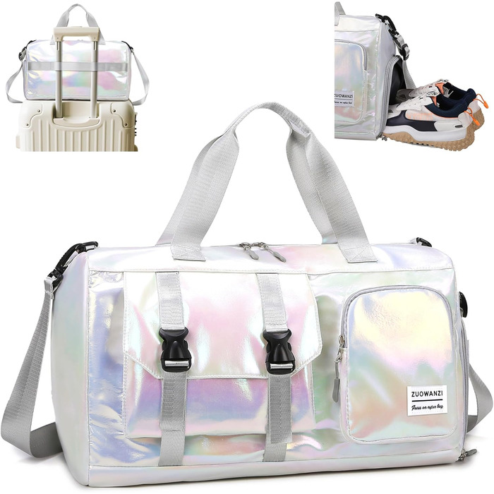 Спортивна сумка Tokeya для жінок: водонепроникна сумка для плавання, гімнастика, спортзал, подорожі (бежева)