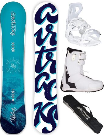 Комплект сноубордичного спорядження Airtracks Orbelus Lady: сноуборд, кріплення Master W Fastec, черевики Master W QL та сумка для сноуборду (140-155 см)