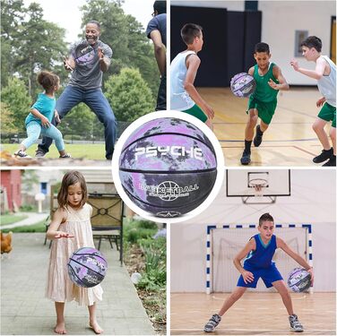 Баскетбольні м'ячі Wuzfully для дітей та дорослих, для гри в приміщенні та на вулиці, фіолетовий колір