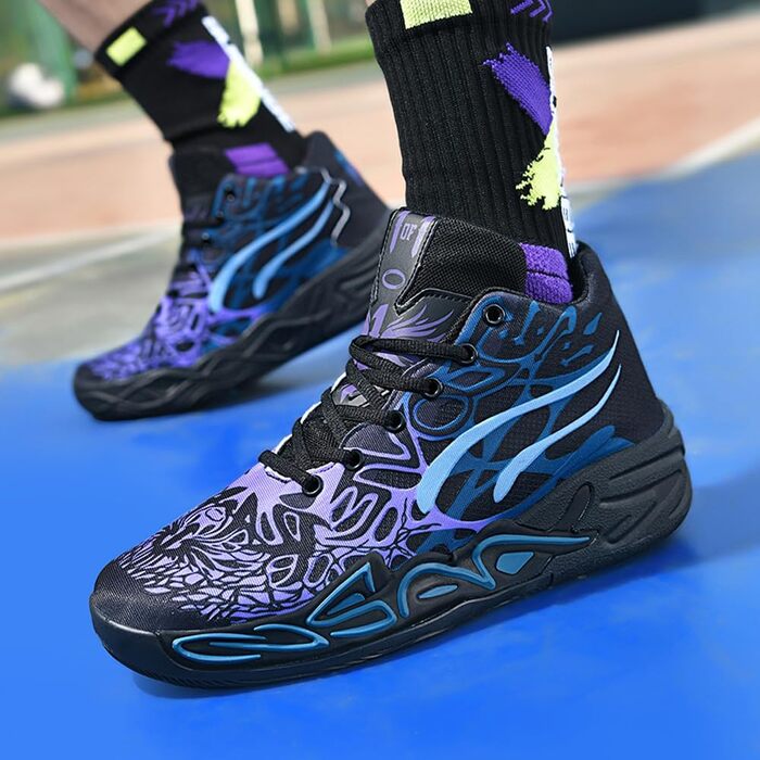 Чоловічі баскетбольні кросівки для студентів, антиковзаючі, зносостійкі, модні спортивні кросівки, великі розміри, червоно-зелені (42 EU, Heizi)