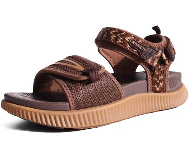 Сндалі KuaiLu жіночі трекінгові ортопедичні для підтримки підошви, літні відкриті, на липучках, коричневі (39 EU)