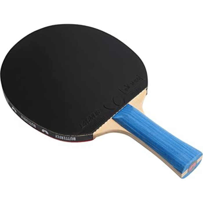 Професійна ракетка для настільного тенісу BUTTERFLY Force, ITTF, чорна/червона, для турнірів і просунутих гравців, з високим зчепленням