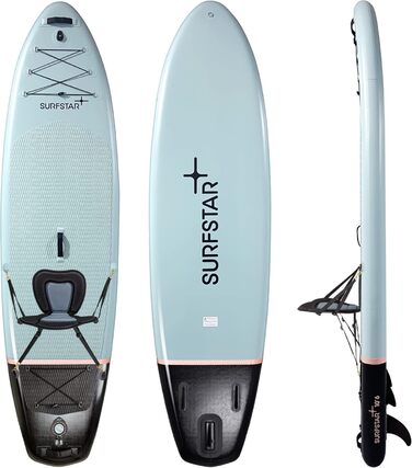 Надувна SUP-дошка Surfstar 320x84x15 см з сидінням для каяка, комплект для падлбордингу з тримачем для камери та аксесуарами