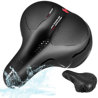 Велосідельний комфортний для чоловіків та жінок з піною Memory Foam - Ергономічне сідло для велосипеда Trekking, City, MTB, e-Bike. Дихаючий, амортизуючий, водонепроникний.