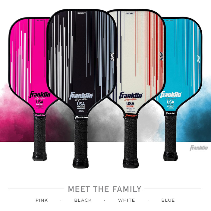 Професійна ракетка для піклболу Franklin Sports Signature Series, з MaxGrit покриттям, сертифікована USAPA, поліпропіленовий сердечник 13/16 мм