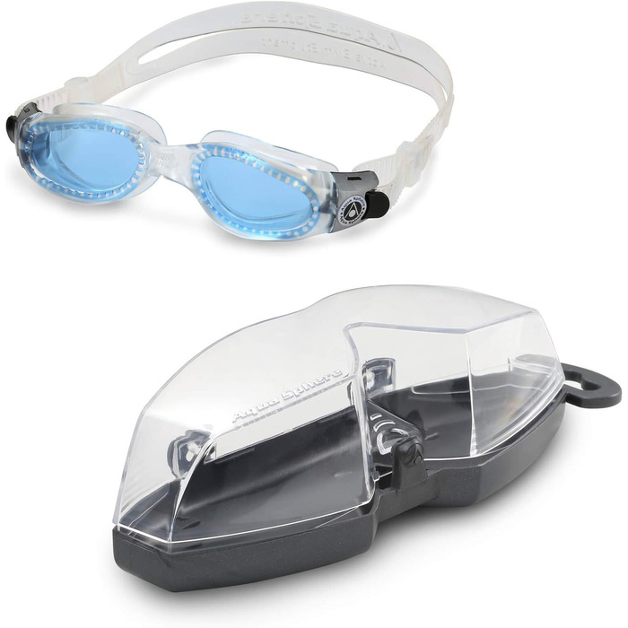 Окуляри для плавання Aquasphere Kaiman Compact прозорі/блакитні, для дорослих та підлітків, з UV-захистом та антифогом