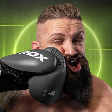 Капа для захисту зубів RDX для бойових видів спорту, MMA, кікбоксингу, хокею, футболу, м'яку рукавичку, регбі. Зручна коробка для зберігання. Для дорослих (від 12 років). Чорний колір.