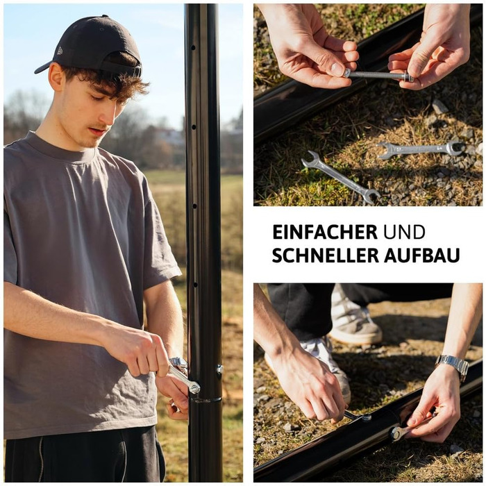 Баскетбольне кільце з регульованою висотою 1.5-3.05м Dönges - Комплект з м'ячем та насосом - Вуличне/Приміщення - Міцна, стійка до погодних умов - Для дітей та дорослих