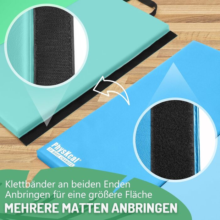 Складаний гімнастичний мат для фітнесу та дітей 195 x 75 x 3 см, м'яка спортивна підкладка для тамблінгу та активних ігор з ручками для перенесення (дизайн: мультфільм)