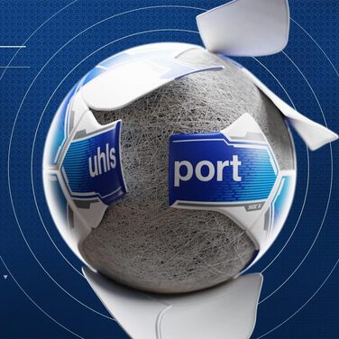 Футбольний м'яч Uhlsport Attack ADDGLUE, тренувальний та ігровий, розмір 5, біло-синій, для юнаків і дорослих, FIFA Basic
