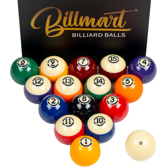 Billmart Преміум набір більярдних куль 57,2 мм, 16 куль для більярдного столу, аксесуари для турнірів
