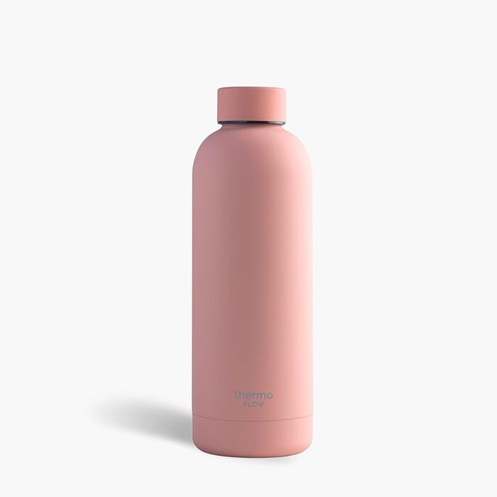 Термос-пляшка з нержавіючої сталі Thermo Flow 500 мл Blush Pink – ізольована, герметична, без BPA, для газованої води, дітей, школи та активного відпочинку