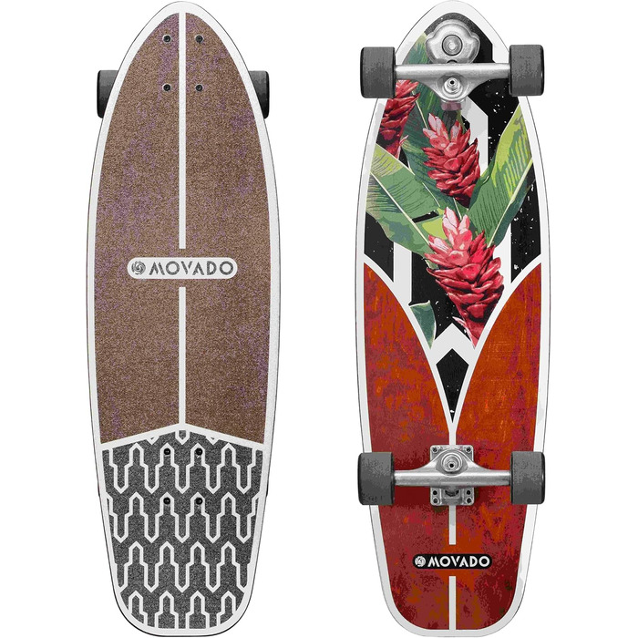 Лонгборд STAR SCOOTER Surf Skateboard Vintage Retro Cruiser, ABEC-11, повний комплект, універсальний, Tropical