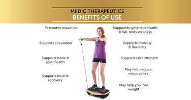 Вібраційна платформа Medic Therapeutics, чорна, для фітнесу та реабілітації