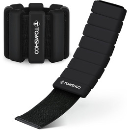 Обтяжувачі для зап'ястя та щиколоток TOMSHOO 2шт, набір, чорні, 2LBS