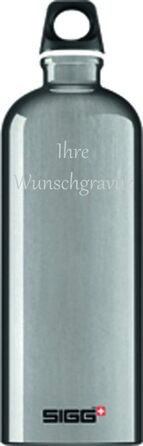 Алюмінієва пляшка для води SIGG Traveller 1 л з гравіюванням імені