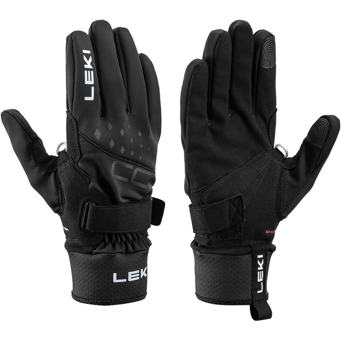 Рукавички LEKI CC Shark 8 чорні для бігу на лижах