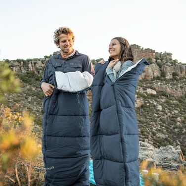 Спальний мішок Naturehike для дорослих, легкий прямокутний, з'єднувальний, 3-сезонний, для кемпінгу та походів (блакитний)