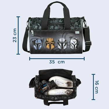 Спортивна сумка Scooli для дітей унісекс, чорна, 23 x 35 x 16 см