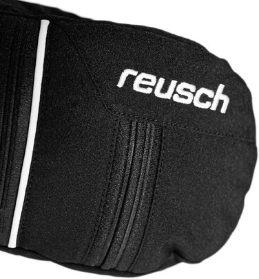 Дитячі гірськолижні рукавички-рукавиці Reusch Softshell, водонепроникні та теплі, чорно-білі, розмір 4