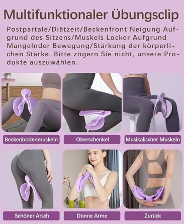 Тренування стегон та сідниць Oberschenkeltrainer 35lb для жінок та чоловіків. Тренажер для дому. Фітнес, спорт, 16 кг, фіолетовий