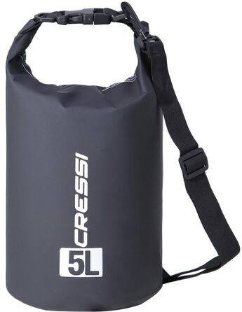 Водонепроникні сумки Cressi для дорослих (унісекс), чорні, 5 л, без застібки-блискавки