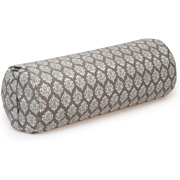 Валик для йоги Yogishop Vintage круглий, бавовна, 62x21.5 см, бордовий