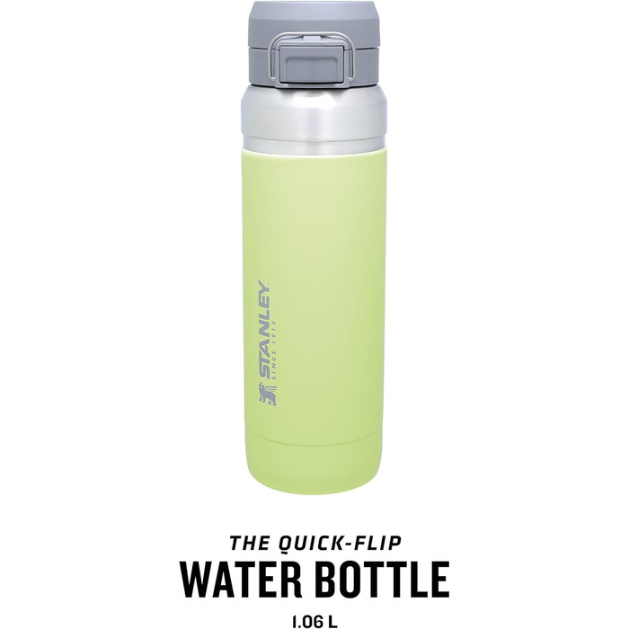 Термос-бутилка Stanley Quick Flip з нержавіючої сталі, 7+ годин холодна, BPA-free, герметична, для води, з кришкою на засувці, можна мити в посудомийці