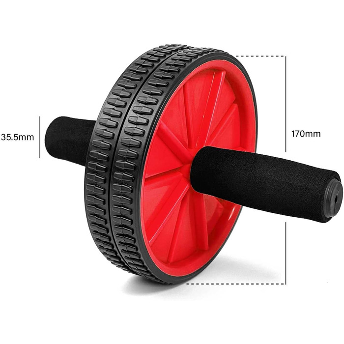 Обертове колесо для пресу OcioDual з ручкою, тренажер для дому, AB Wheel