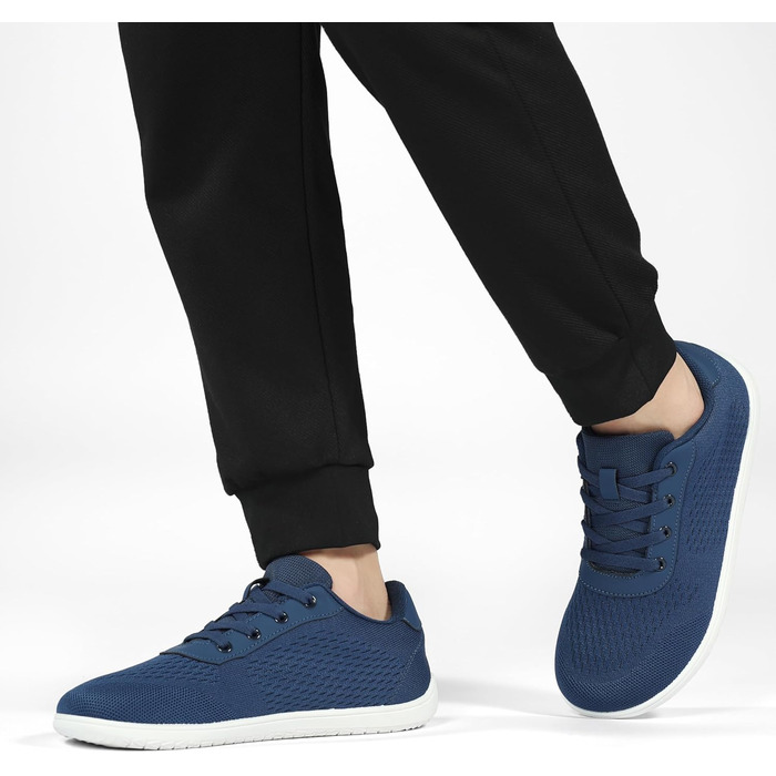 Легкі та зручні кросівки для бігу та тренувань Barfußschuhe: дихаючі, з широкою передньою частиною, антиковзаючі, для чоловіків та жінок (36 EU, Темно-синій)