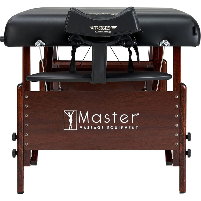 Складаний масажний стіл Master Massage Del Ray 76 см з підсвіткою, дерев'яний, чорний, для косметології, масажу та терапії