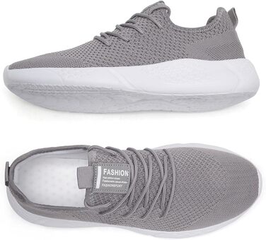 Чоловічі кросівки для бігу та занять спортом, повсякденне носіння, легкі, дихаючі (48 EU, світло-сірий)