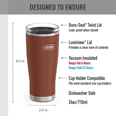 Термокружка ICON SERIES BY THERMOS, нержавіюча сталь, 680 мл, колір сідло