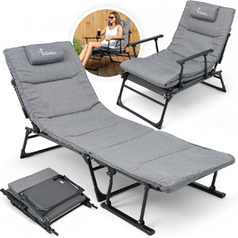 Розкладне шезлонг для відпочинку на сонце: стілець, шезлонг, для саду та кемпінгу, до 200 кг, вологостійкий
