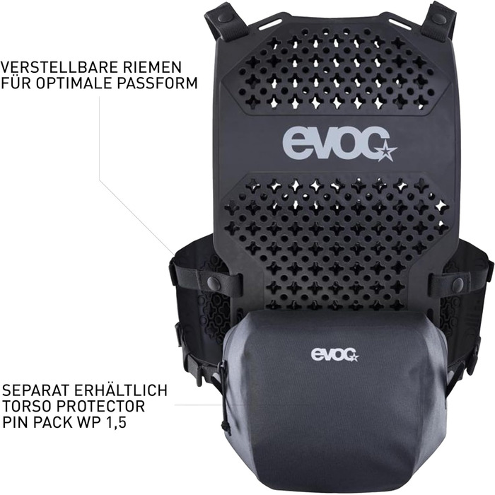 Захисний жилет EVOC TORSO Protector L/XL з грудним і спинним захистом, нова технологія LITESHIELD FLEX, висока гнучкість