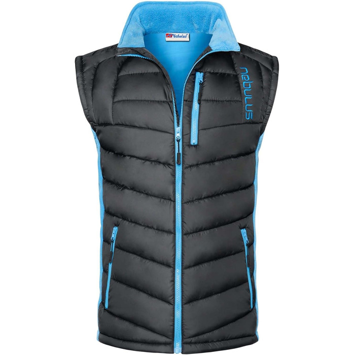 Чоловіча жилетка Nebulus REVIVAL, тепла жилетка з довгим замком-блискавкою, чорно-малібу