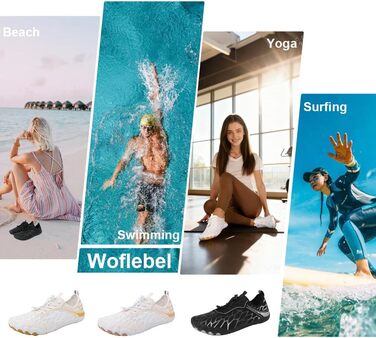 Взуття Barfuss для жінок та чоловіків: дихаючі шкарпетки-кросівки для плавання та відпочинку на пляжі, розмір 36-46 EU (42 EU, білий рожевий)