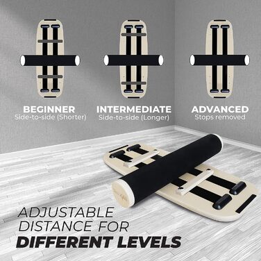 Yes4All Дерев'яний балансборд для дому, серфборд для тренувань всіх рівнів, чорний