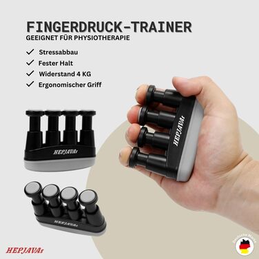 Набір для тренування рук HEPJAVA 6-в-1: тренажер пальців, хвату, передпліччя, гіроскопічна кулька, кільце для хвату, розтягувач пальців. Ідеально для силових тренувань та реабілітації