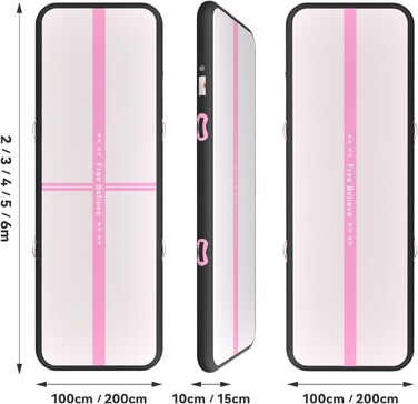 Airtrack мат 3м x 10см з електронасосом 600W для гімнастики, йоги та фітнесу